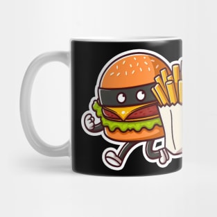 Hamburger Burglar and French Fries Mug